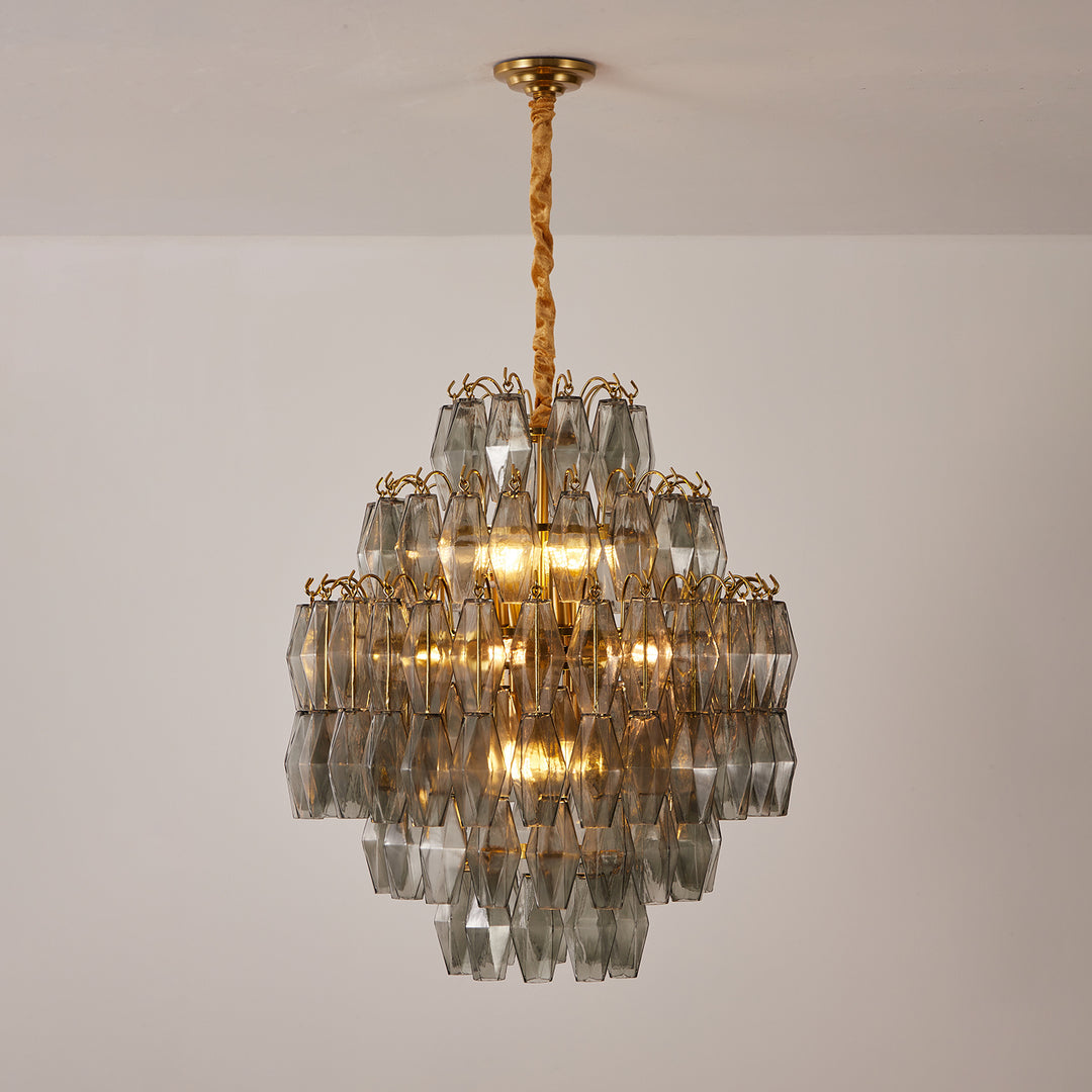 Lucente Murano Prism Round Chandelier