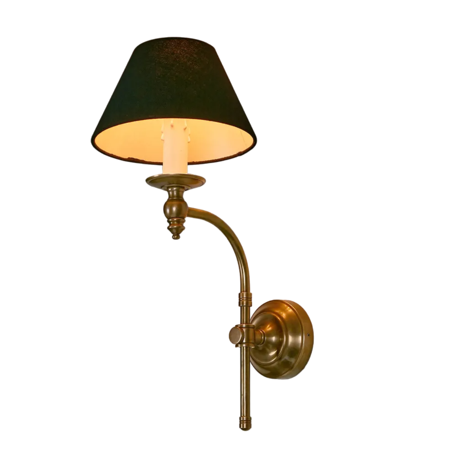 Soho Curved Wall Light Base Antique Brass ELPIM50002AB