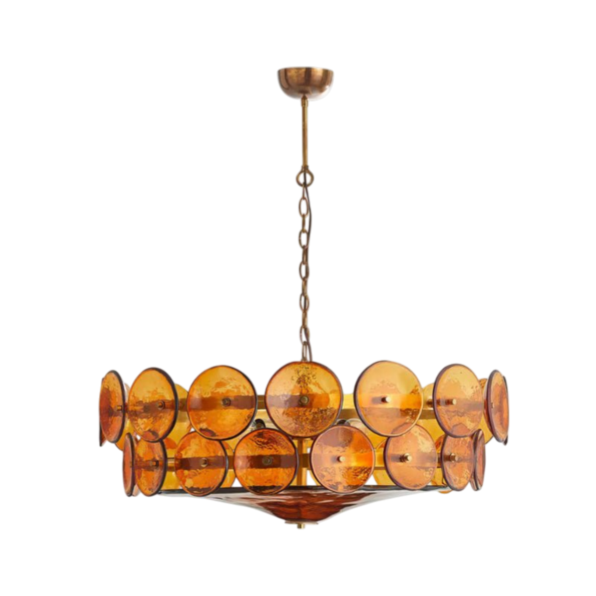 Dorata Disc Murano Chandelier - Medium
