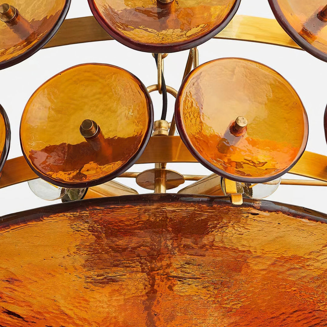 Dorata Disc Murano Chandelier - Large