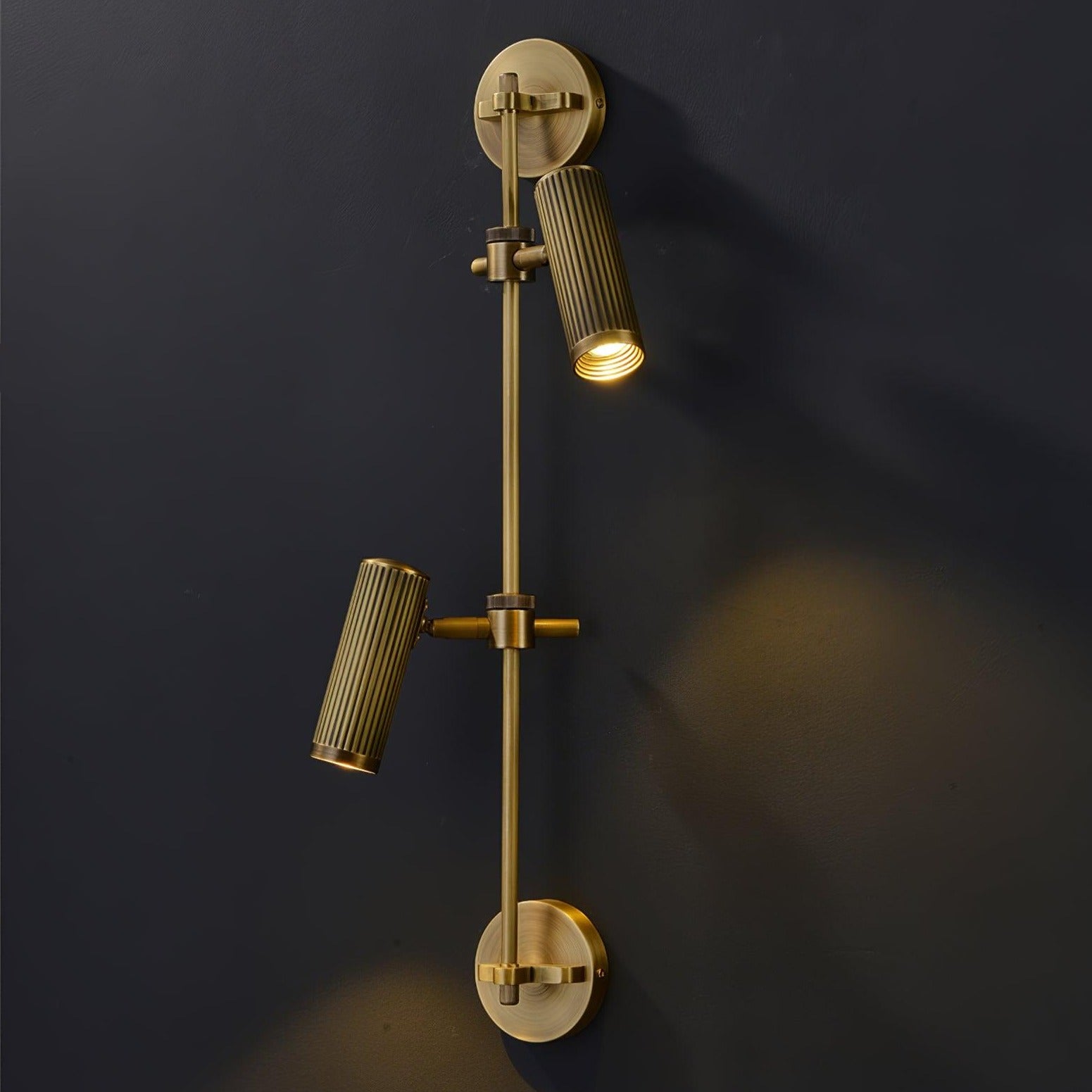 Carrara Adjustable Rail Wall Lamp (Twin Lamp)