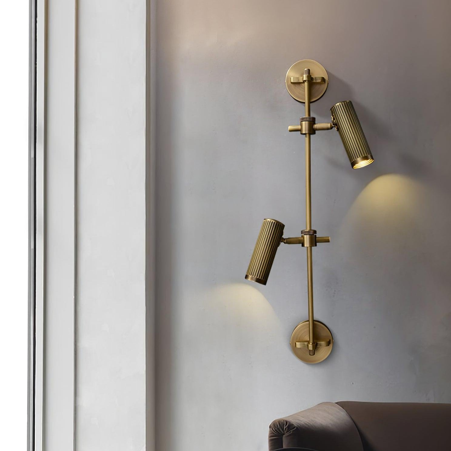 Carrara Adjustable Rail Wall Lamp (Twin Lamp)