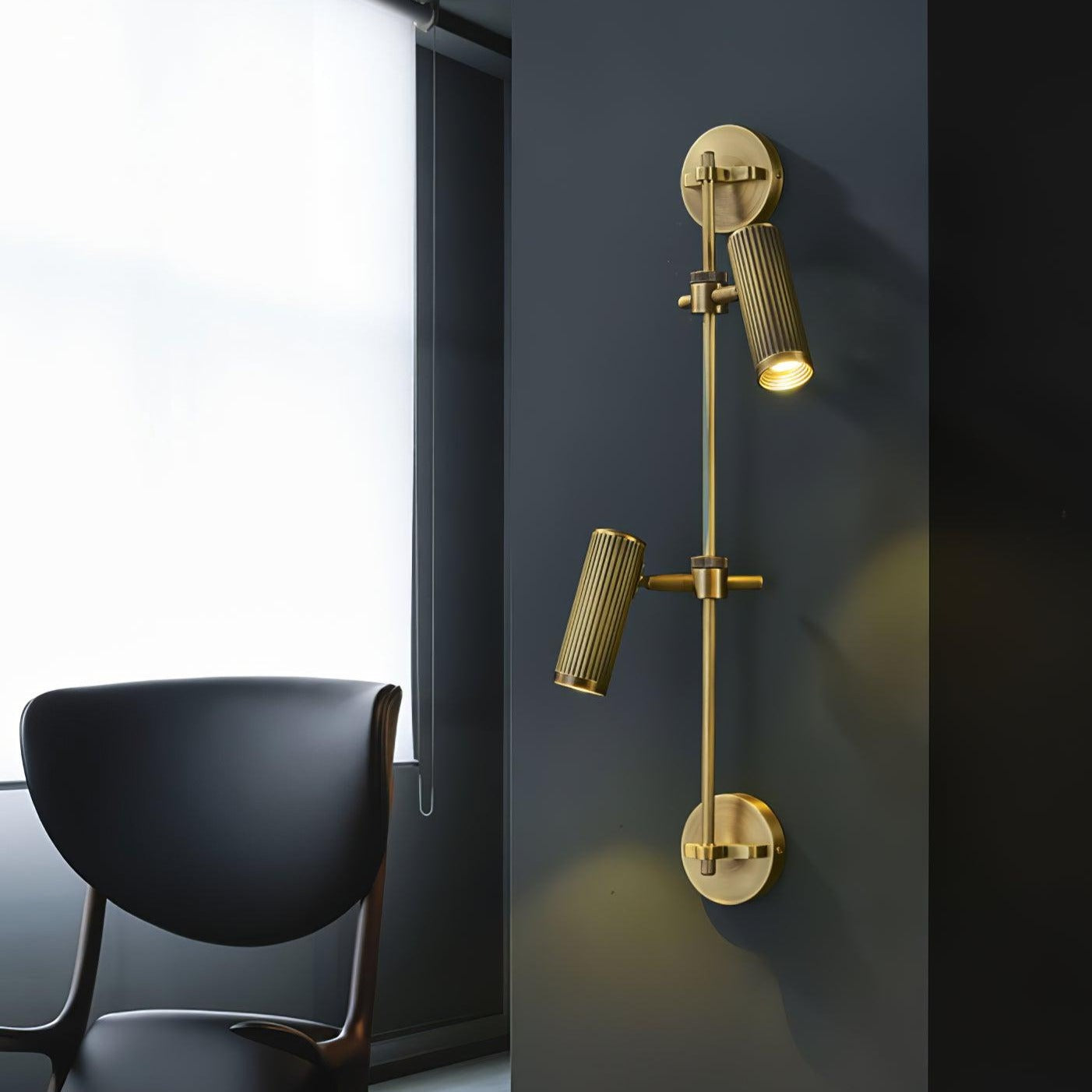 Carrara Adjustable Rail Wall Lamp (Twin Lamp)