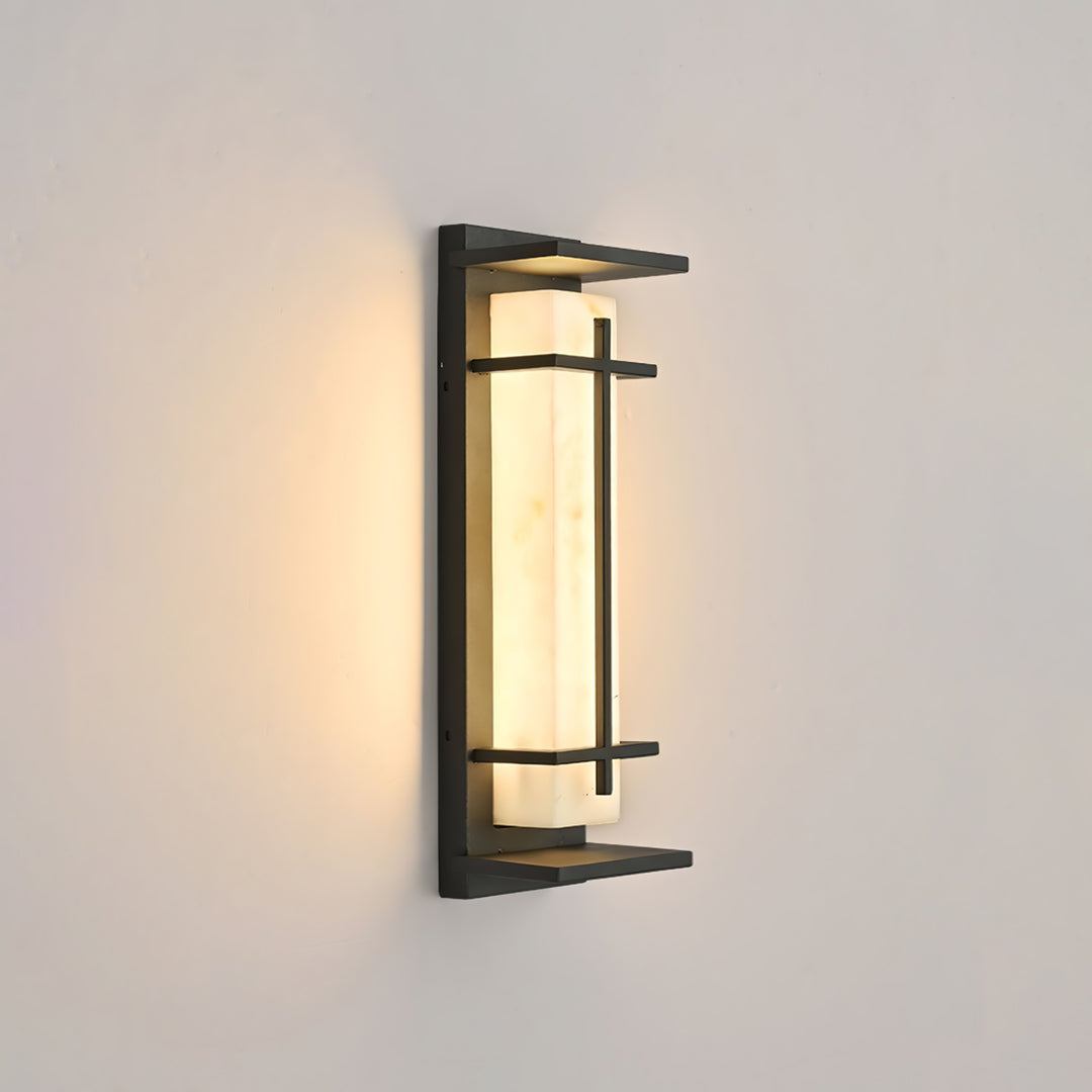 Bruma Outdoor Alabaster Wall Light - Short