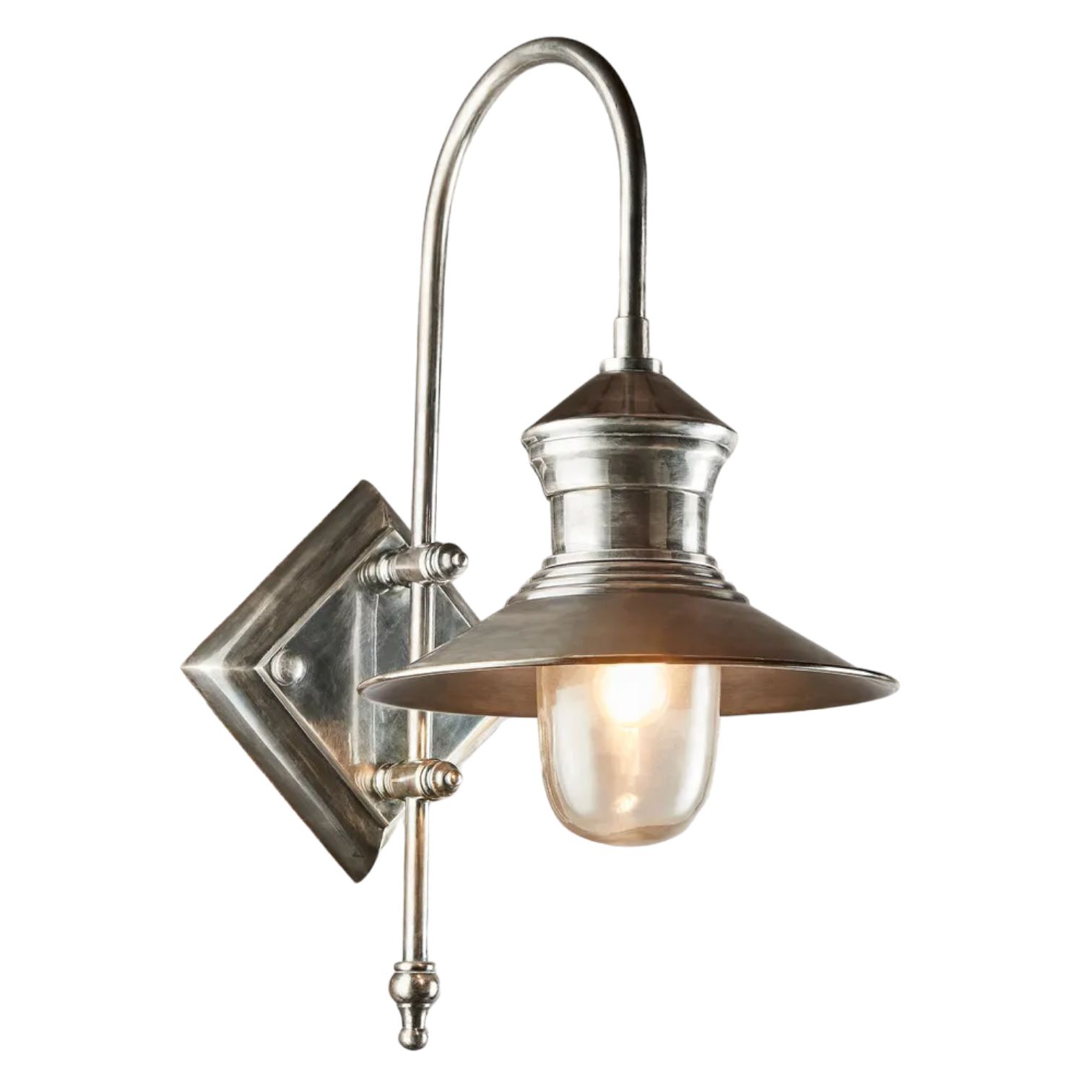 St James Outdoor Wall Light Antique Silver