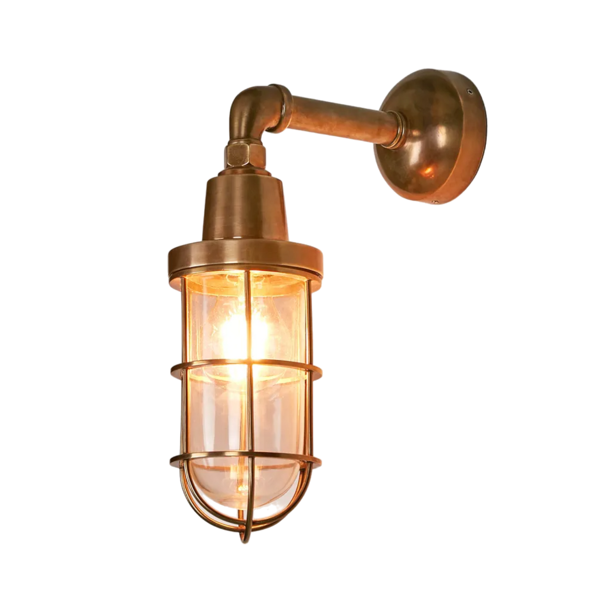 Glenn Outdoor Wall Light Antique Brass