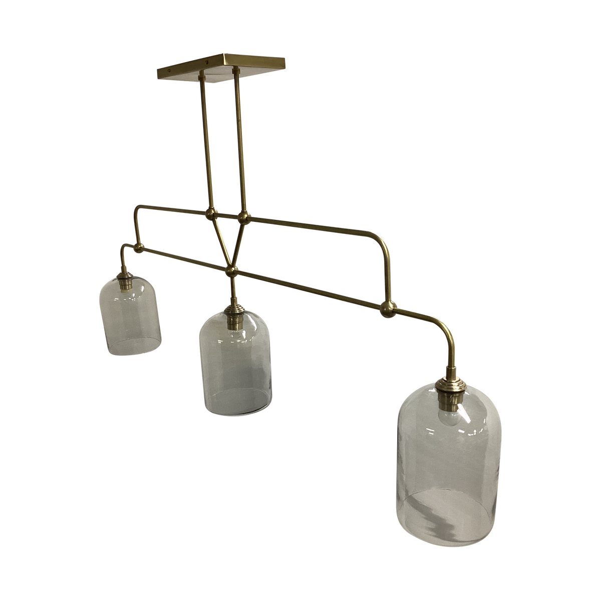 Staten 3 Lamp Brass Island Pendant