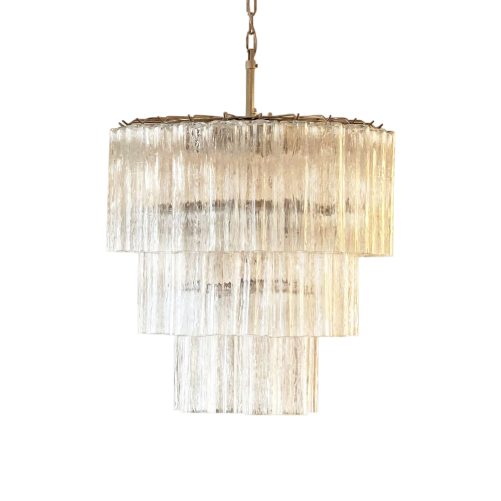 Veneziana Tiered Tube Murano Glass Chandelier