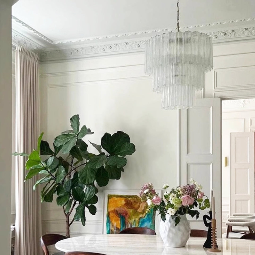 Veneziana Tiered Tube Murano Glass Chandelier