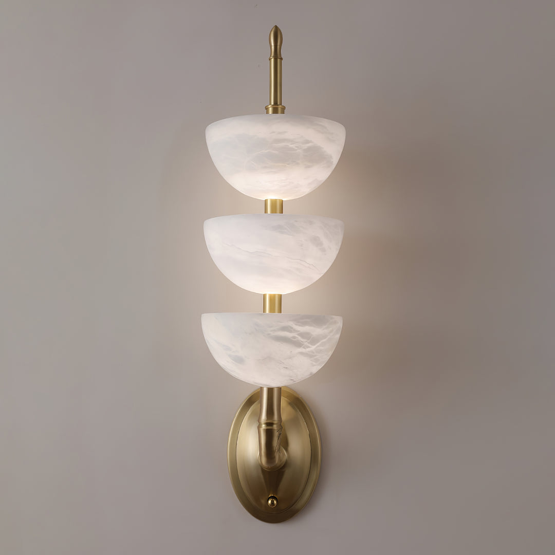 Armonia Triple Alabaster Wall Sconce