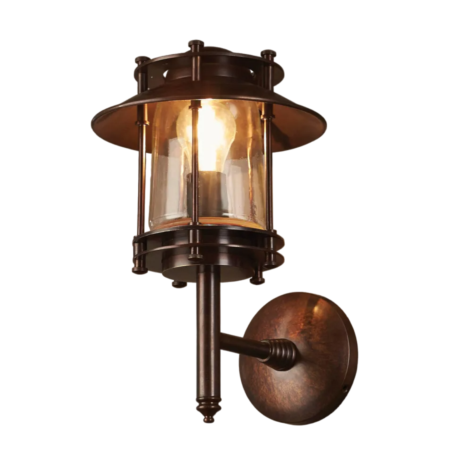 Turner Outdoor Wall Light Dark Brass