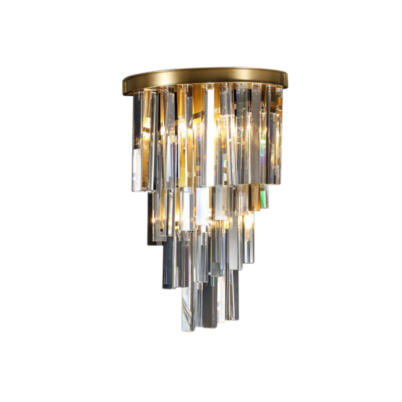 Peyton Art Deco Crystal Wall Lamp (350x520mm)