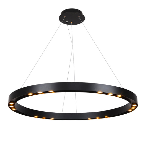 Ursa 800 Round LED Pendant Lamp in Matte-black
