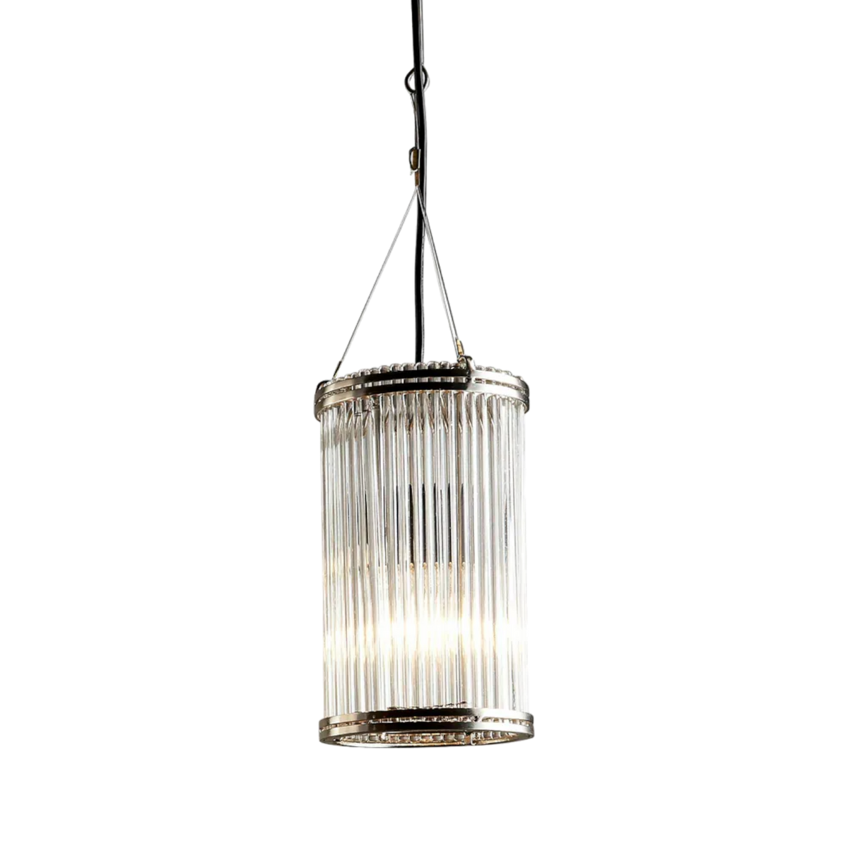 Verre Glass Ceiling Pendant Small Nickel
