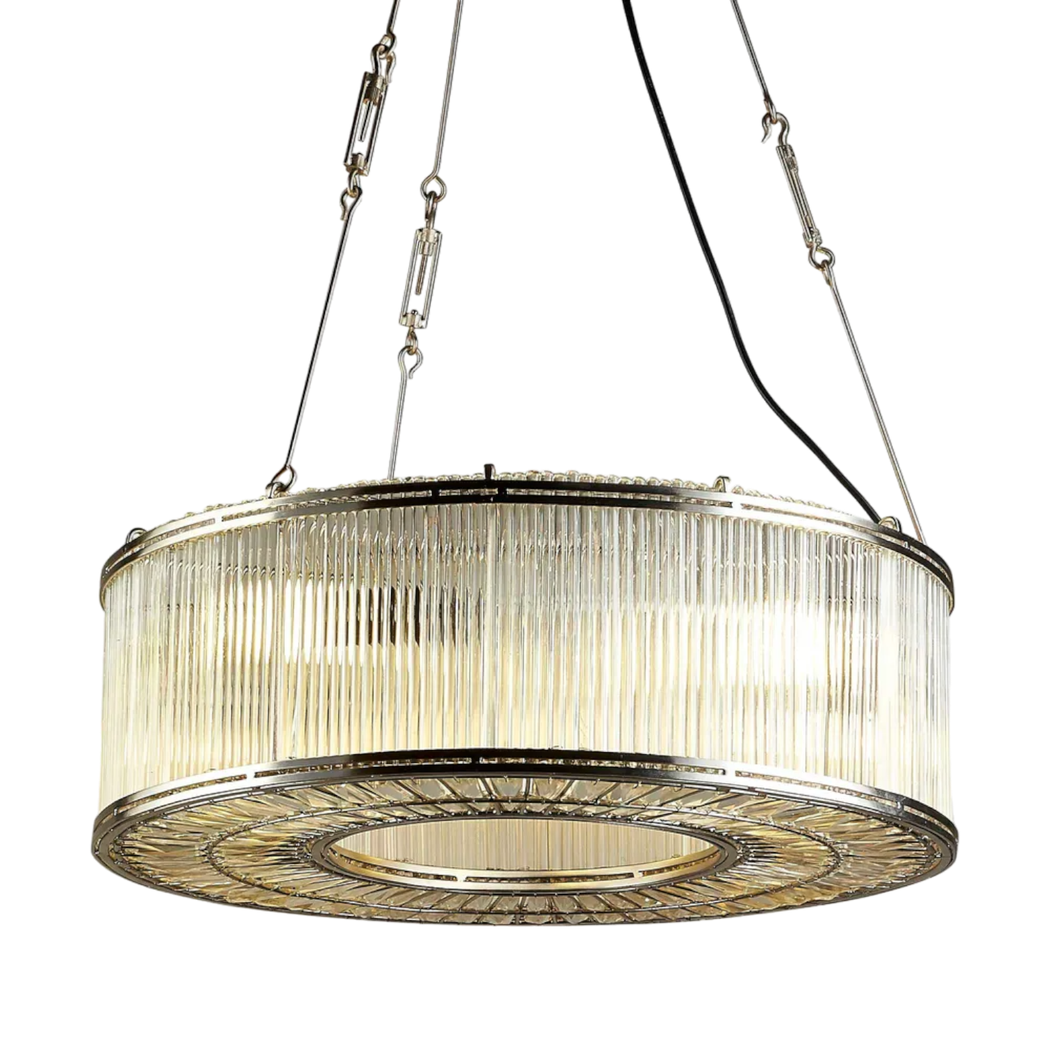 Verre Glass Ring Ceiling Pendant Nickel ELJE13634