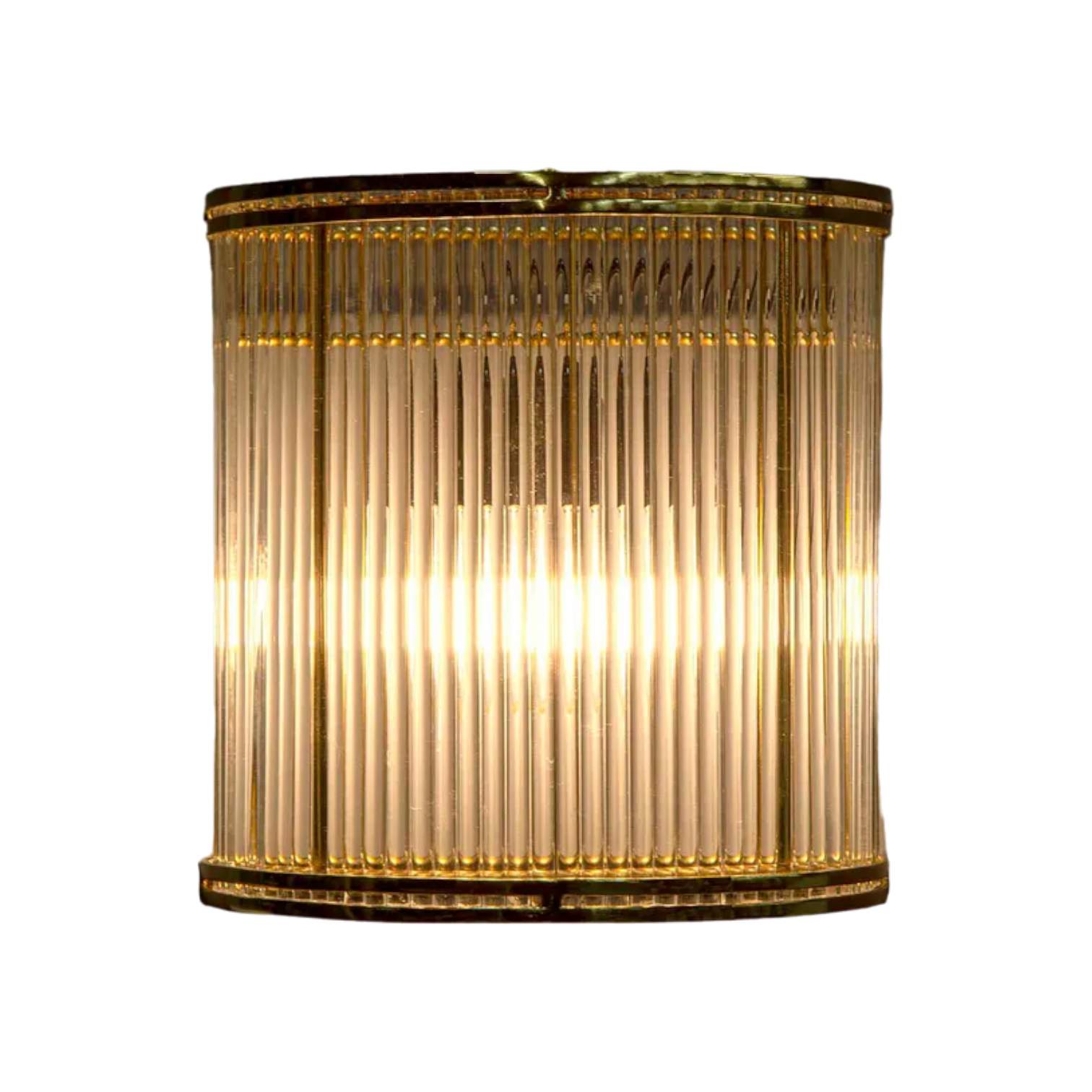 Verre Half Round Wall Light Brass