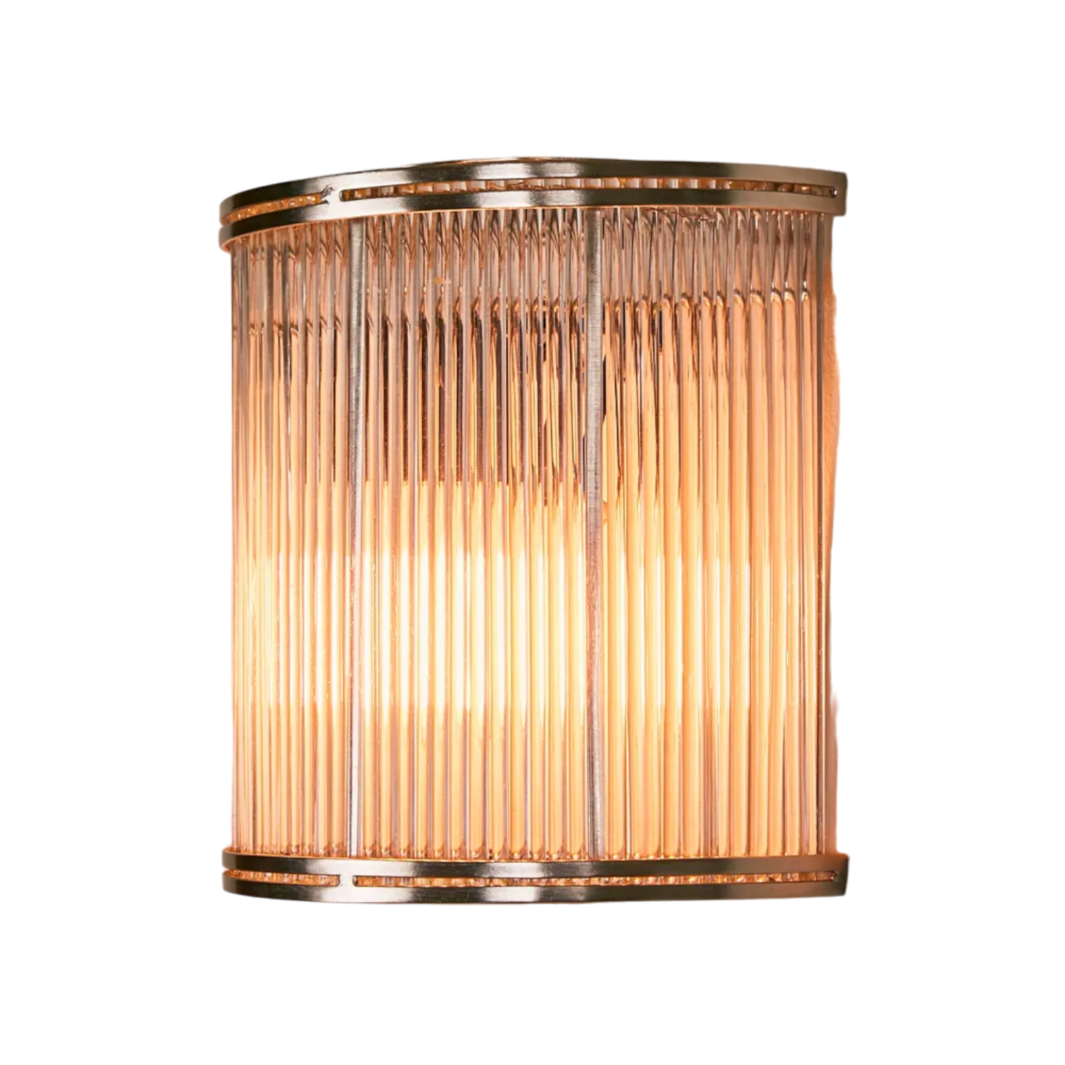 Verre Half Round Wall Light Silver