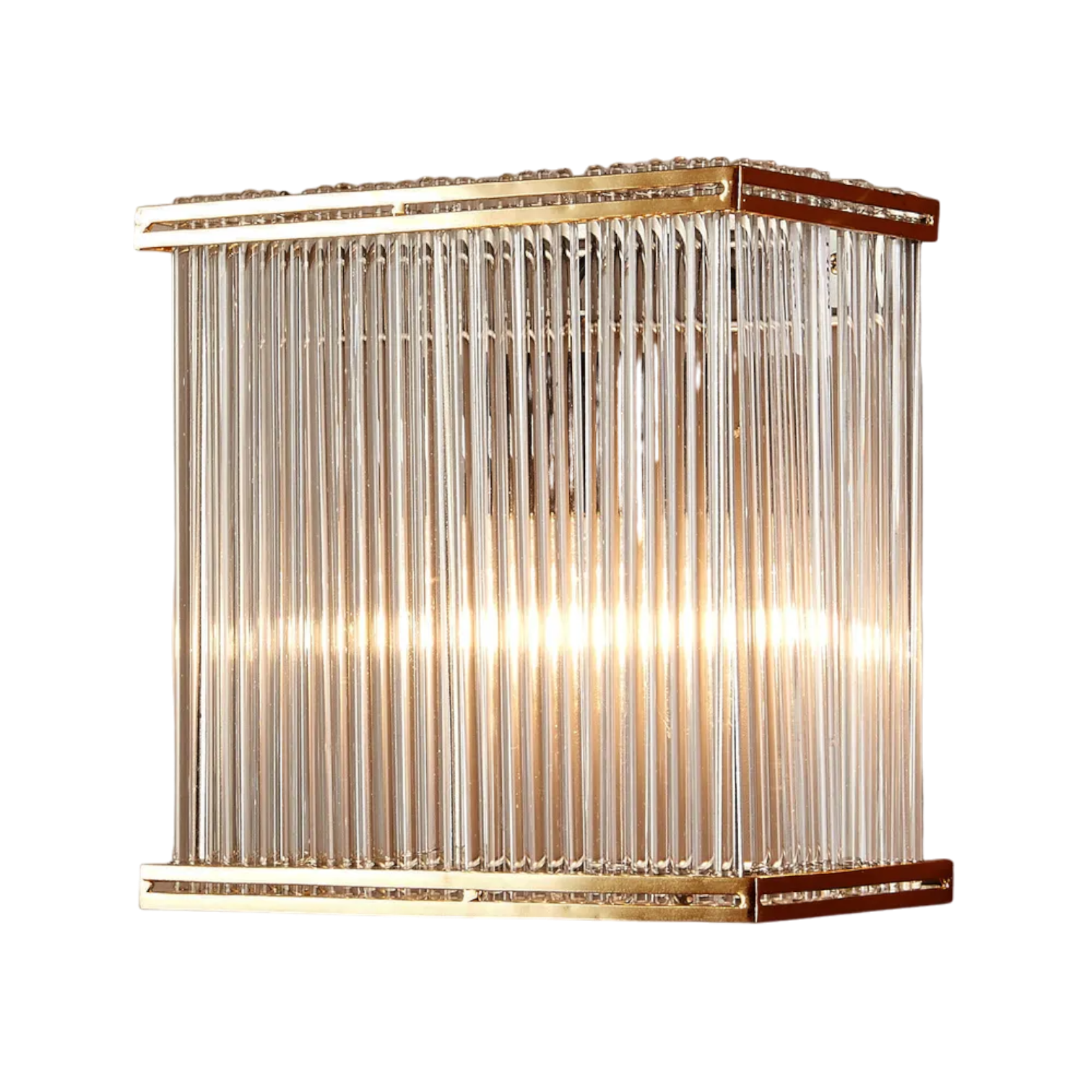 Verre Rectangular Wall Light Brass
