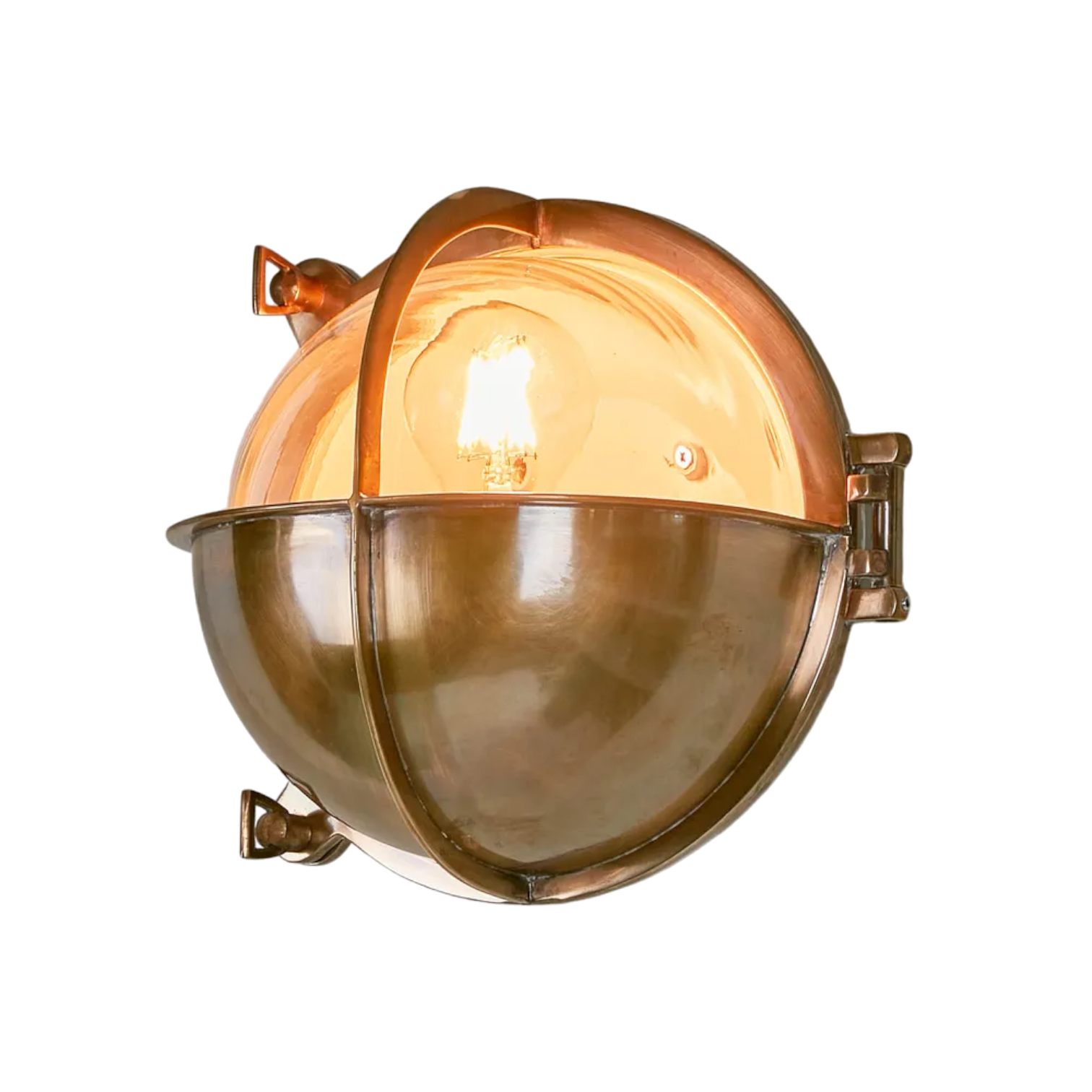 Vienna Outdoor Wall Light in Antique Brass