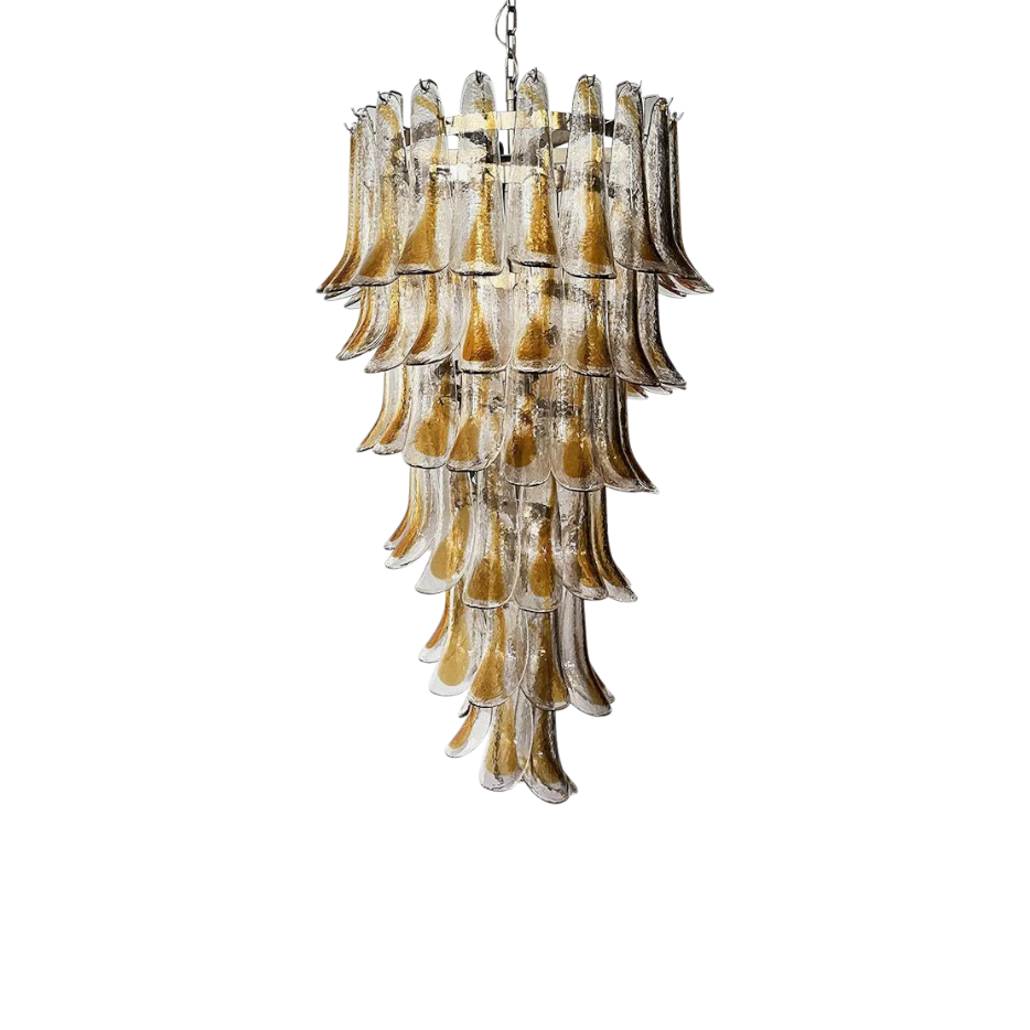 Vittoria Murano Petal Glass Chandelier (6 layer)