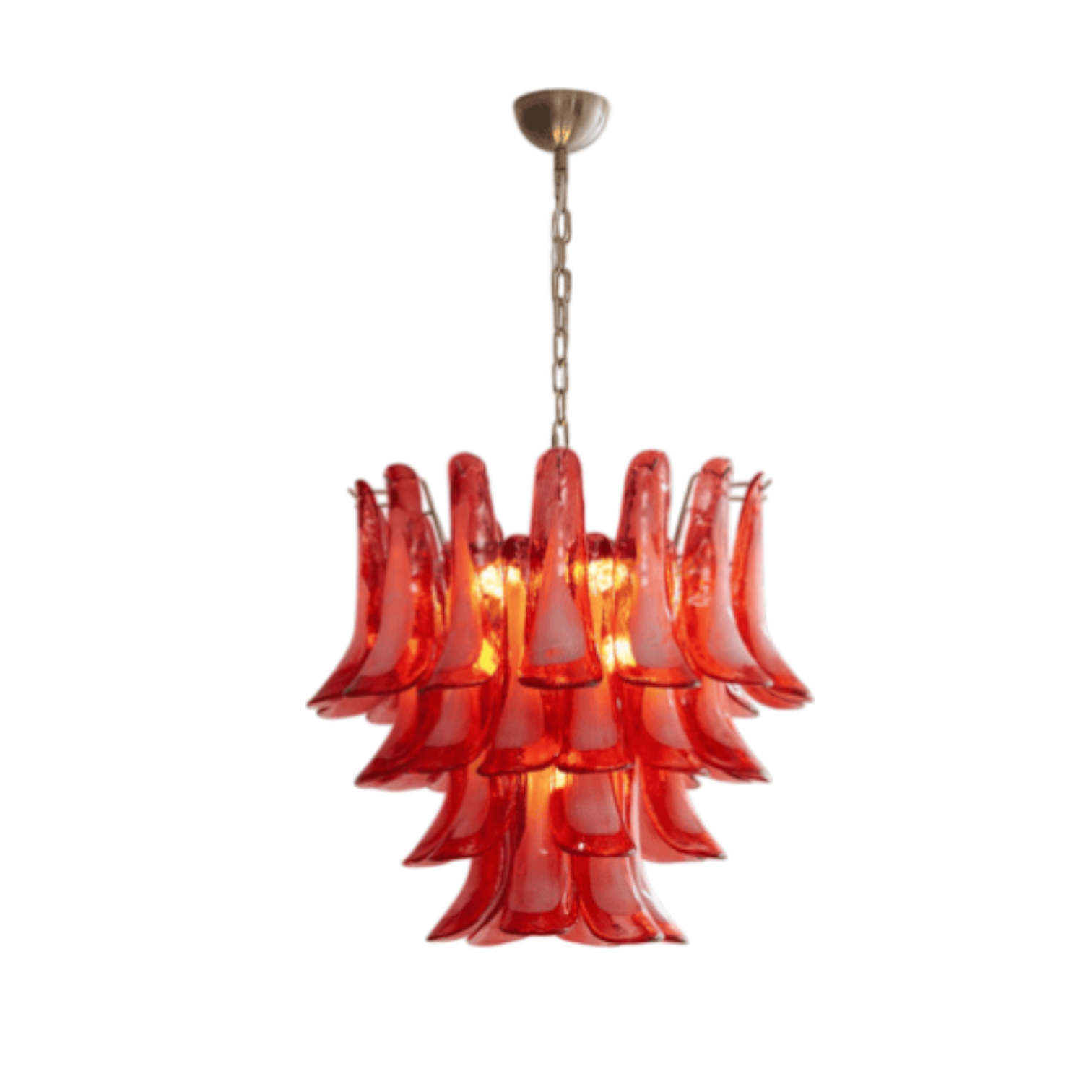 Vivia Crimson Murano Petals Chandelier