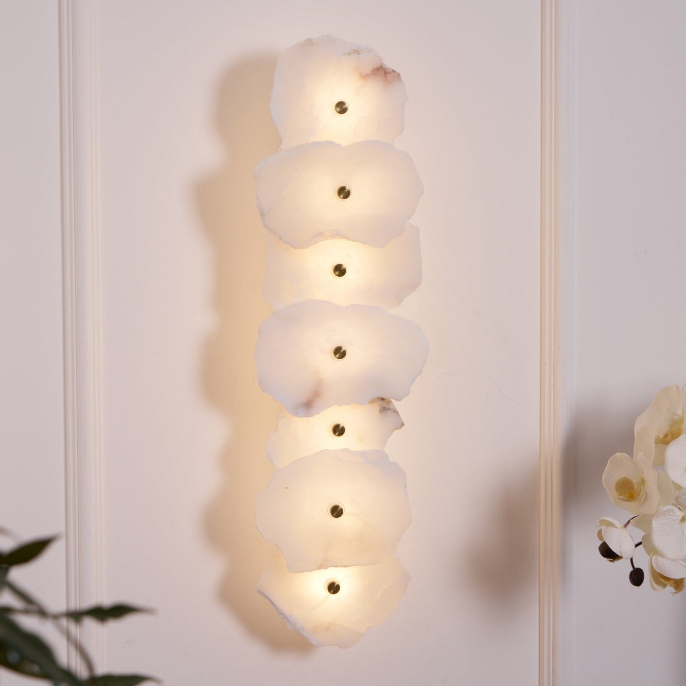 Wels Multi-lamp Organic Alabaster Wall Lamp