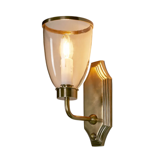 Westbrook Wall Light with Glass Shade Brass (SKU ELPIM85350AB)