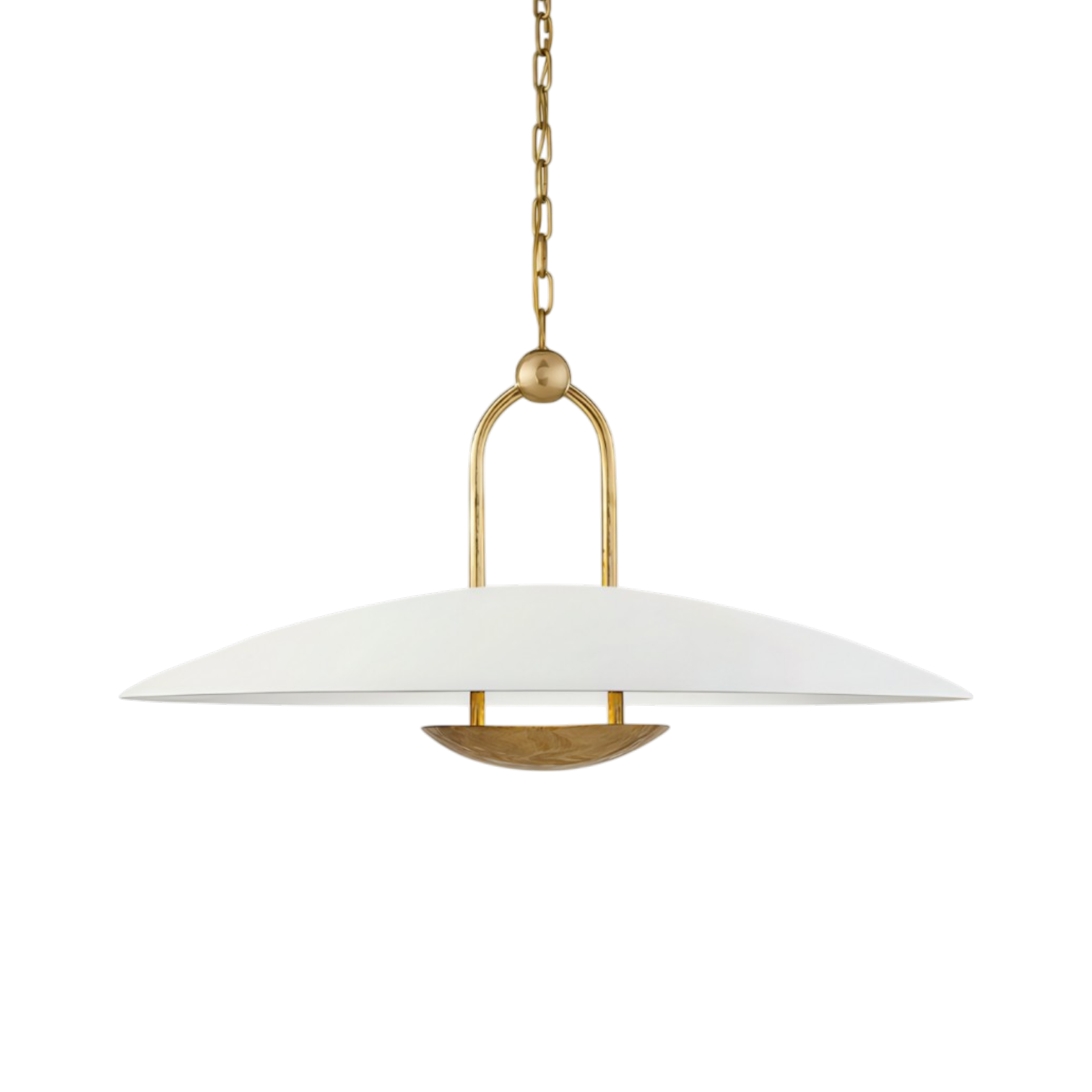 Widley White with Antique Brass Kitchen Island Pendant Lamp