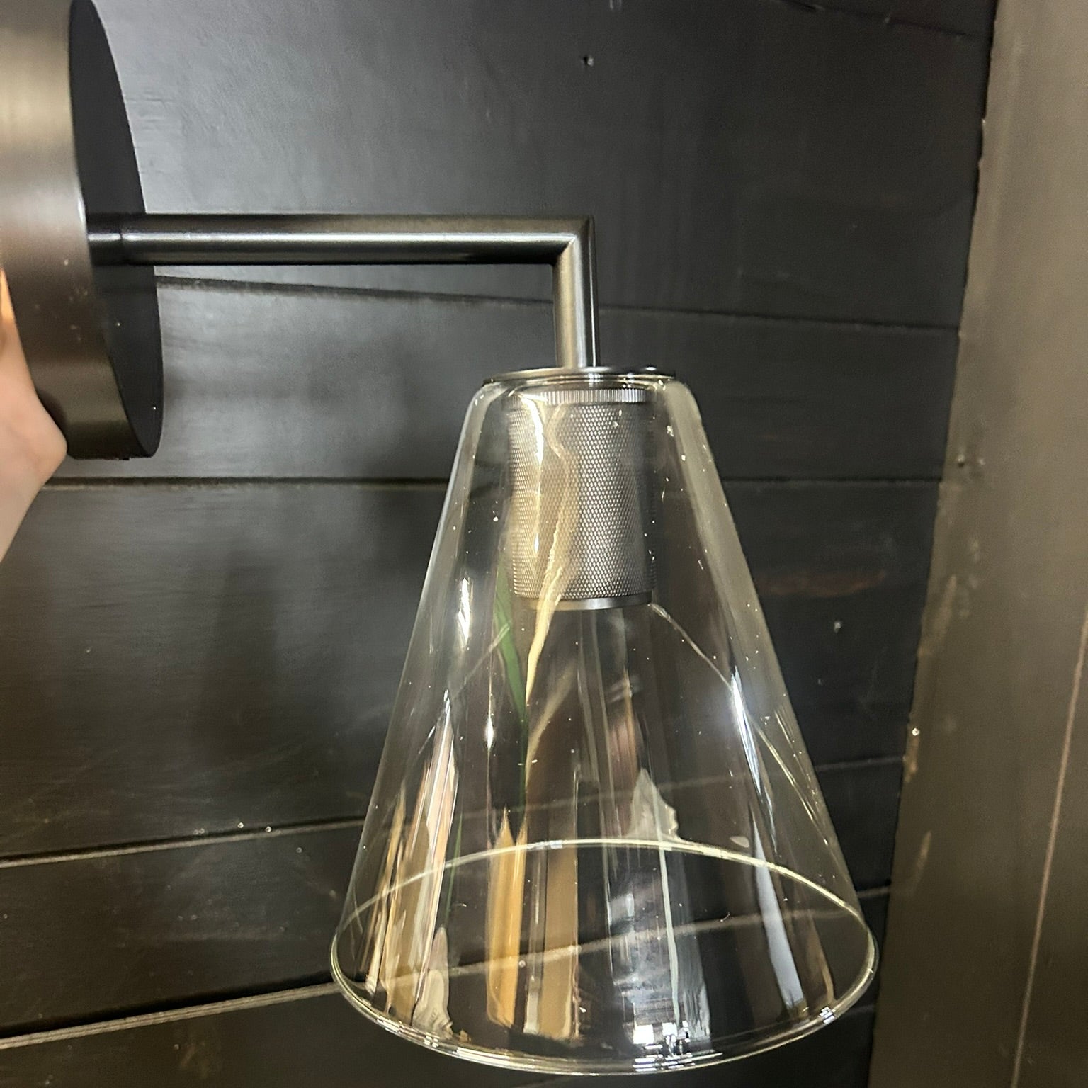Yanick Clear Glass Cone Lamp Bronze only (Clearance)