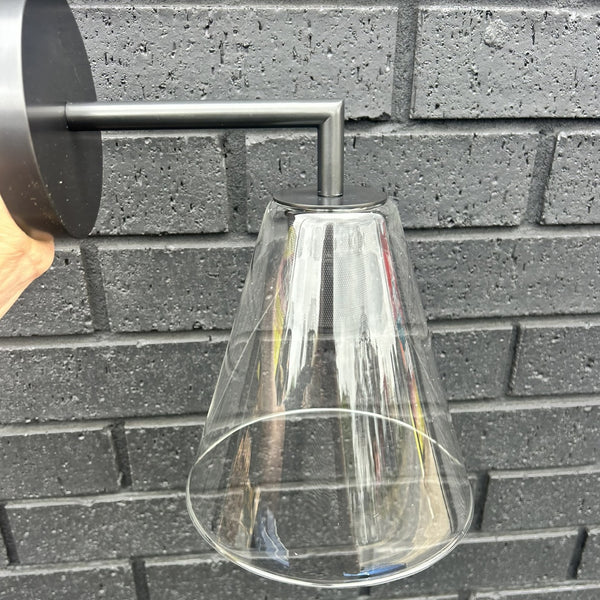 Yanick Clear Glass Cone Lamp Bronze only (Clearance)