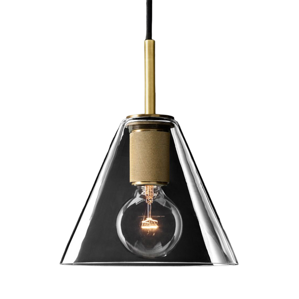 Yanick Clear Glass Cone Pendant Lamp