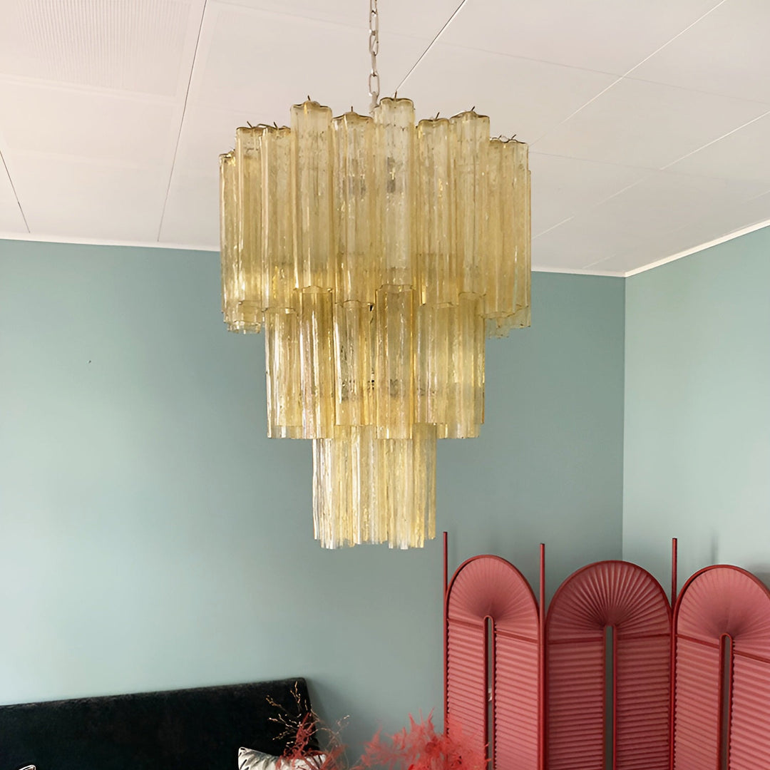 Milana Murano Glass Tube Chandelier