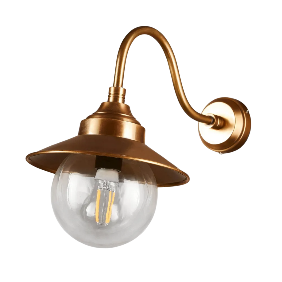 Zermatt Outdoor Wall Light Antique Brass