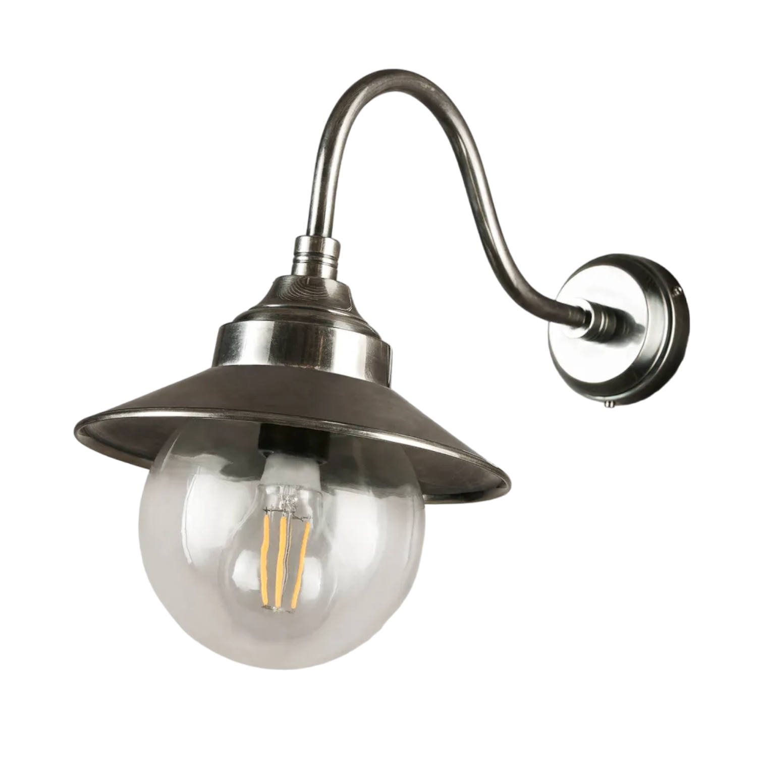 Zermatt Outdoor Wall Light Antique Silver