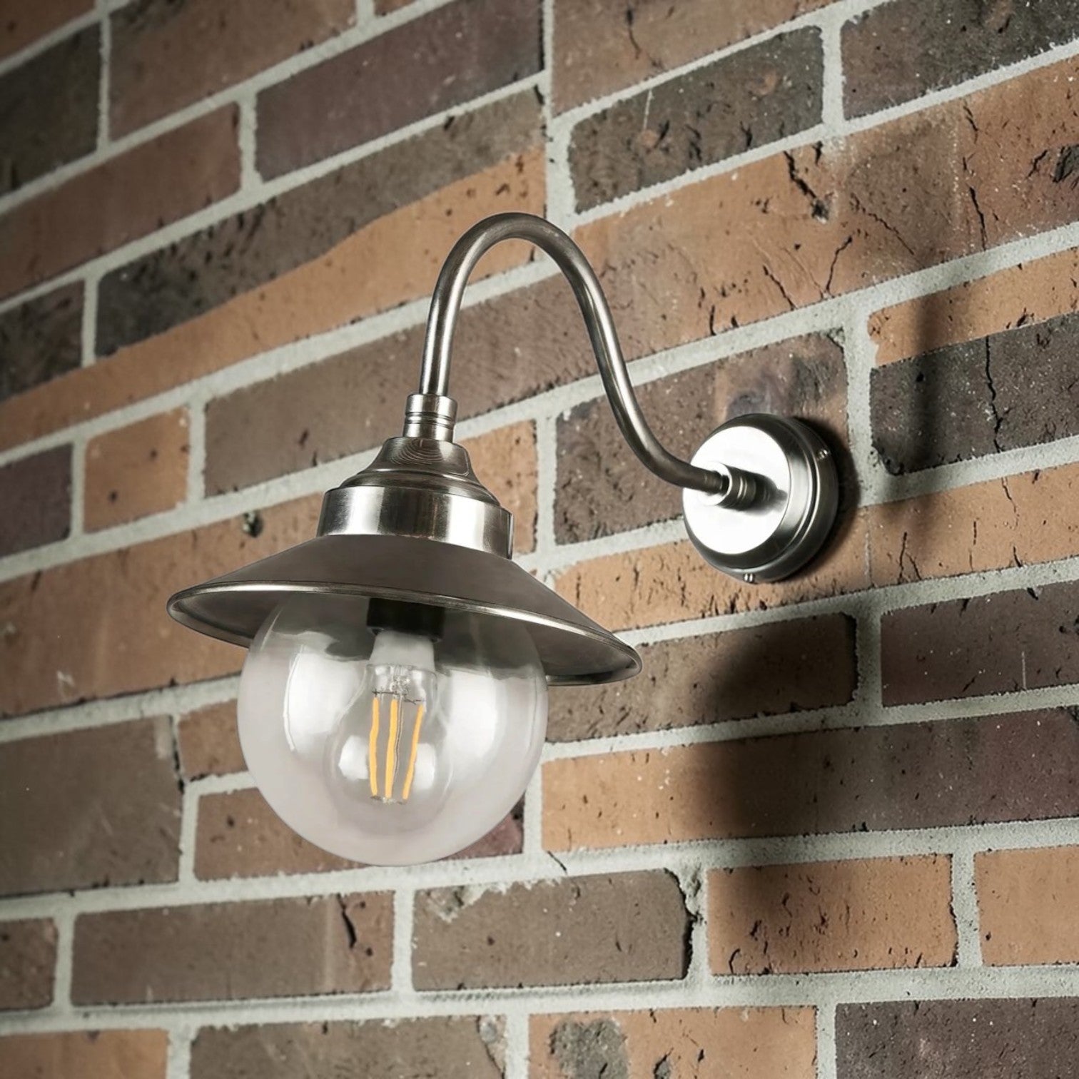 Zermatt Outdoor Wall Light Antique Silver