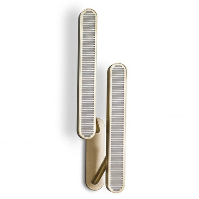 Natalia Twin Column Brass Wall Lamp