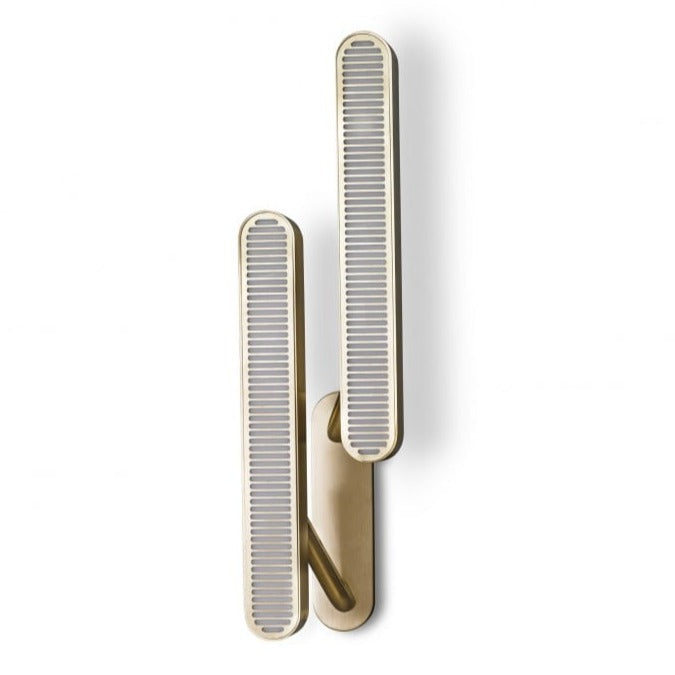 Natalia Twin Column Brass Wall Lamp