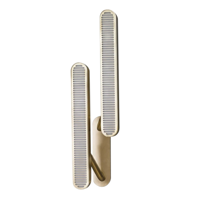Natalia Twin Column Brass Wall Lamp