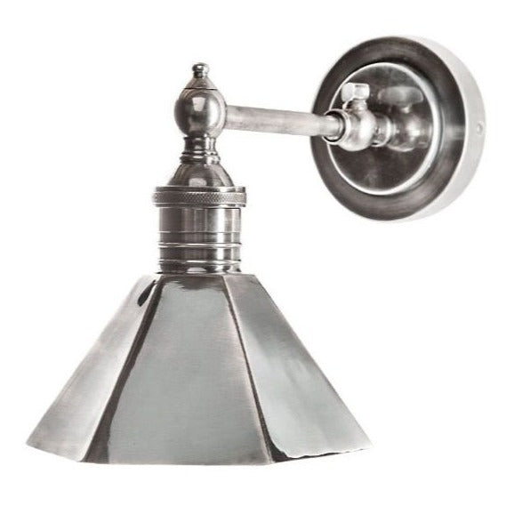Mayfair Wall Light with Metal Shade Antique Silver (SKU ELPIM50193AS)
