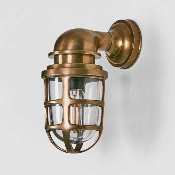 Porto Outdoor Wall Light Antique Brass (SKU ELPIM59895AB)