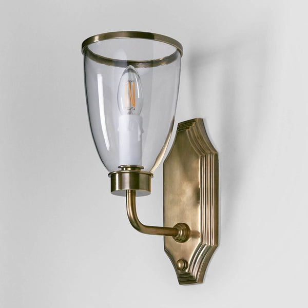 Westbrook Wall Light with Glass Shade Brass (SKU ELPIM85350AB)