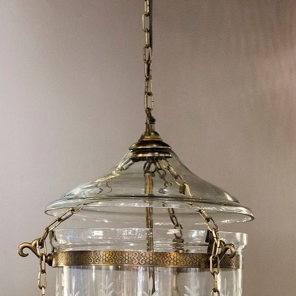 Bell Jar Ceiling Pendant Medium Brass (SKU ELKH307)