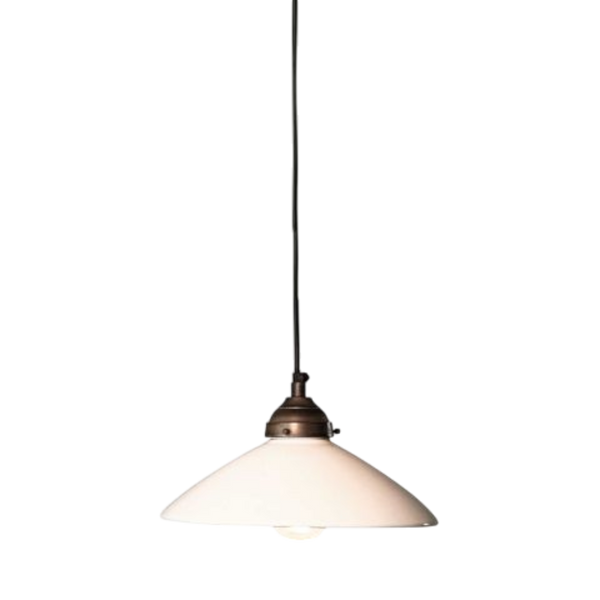 Newport Ceramic Dish Ceiling Pendant Small White (SKU ELPIM39395OW)