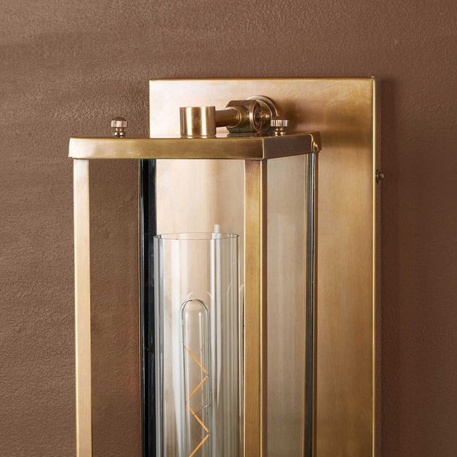 Pavillion Outdoor Wall Light Antique Brass