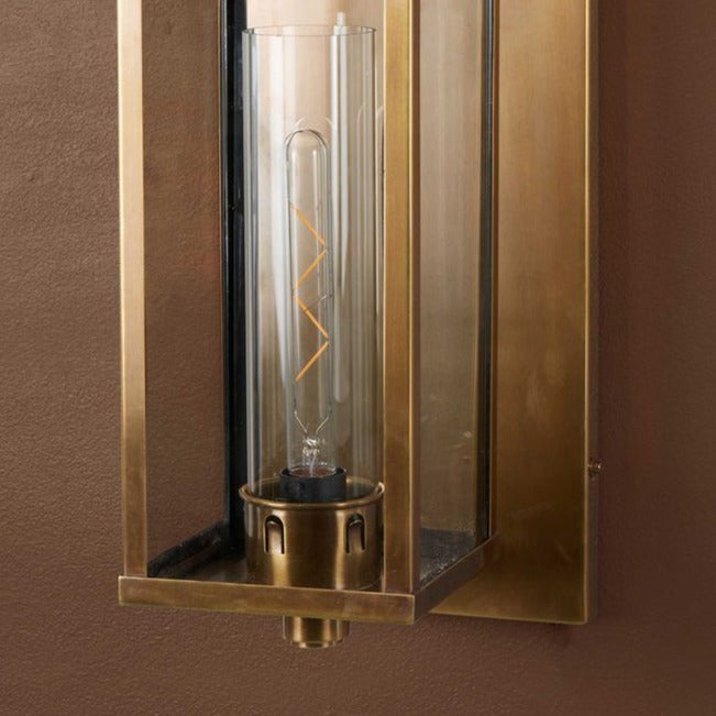 Pavillion Outdoor Wall Light Antique Brass