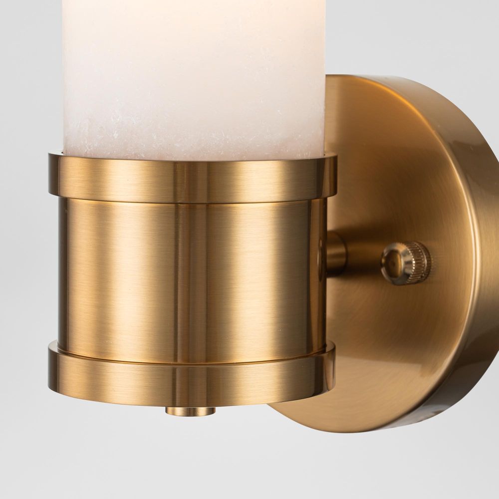 Herman Brass & Alabaster Wall Light