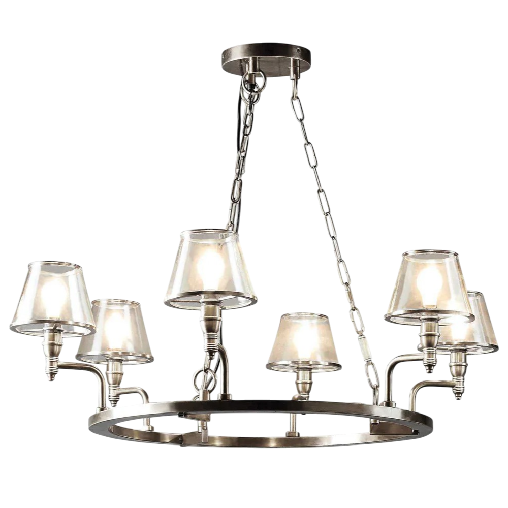 Sienna Chandelier Antique Silver ELPIM30578AS