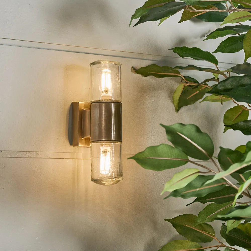 Babetta Up-Down Outdoor Wall Light Brass