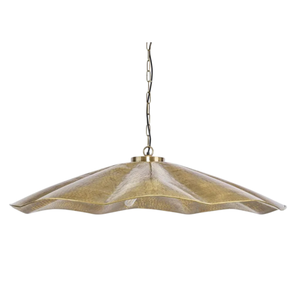 Melville Oval Hammered Antique Brass Pendant Lamp - Large ELPIM31725MAB