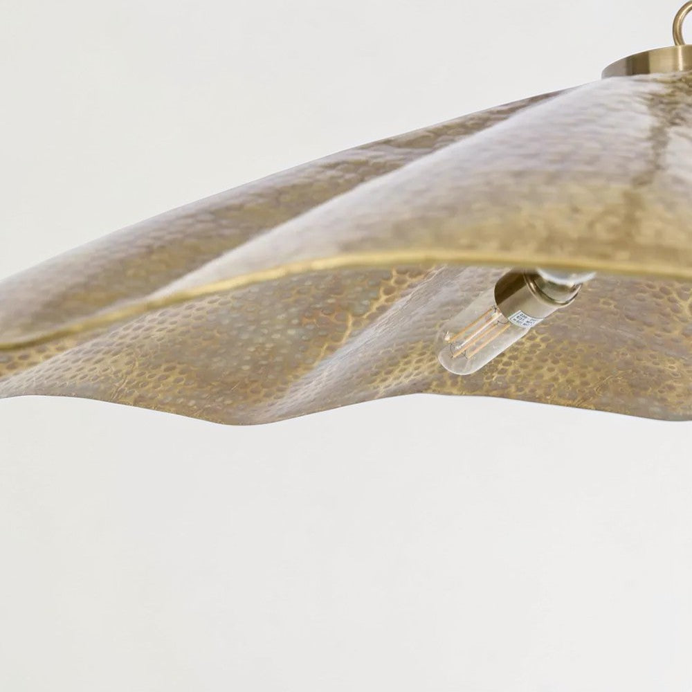 Melville Oval Hammered Antique Brass Pendant Lamp - Large ELPIM31725MAB